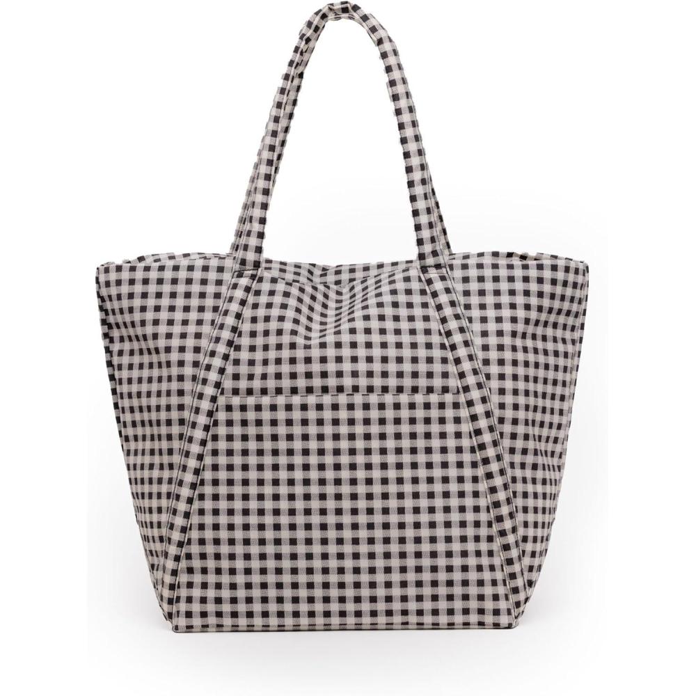 imageBAGGU Cloud BagBlack  White Gingham