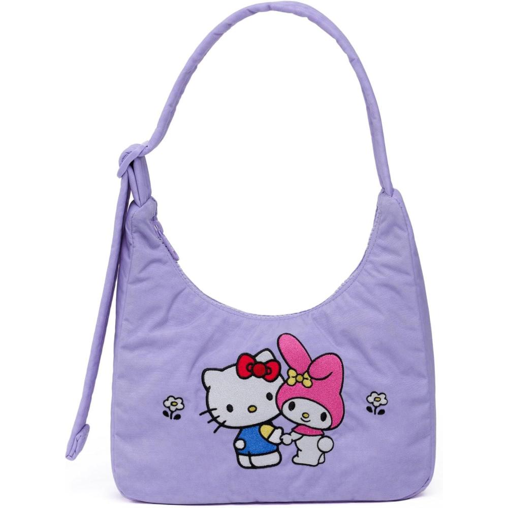 imageBAGGU Mini Nylon Shoulder Bag  Embroidered Hello Kitty ampamp My Melody