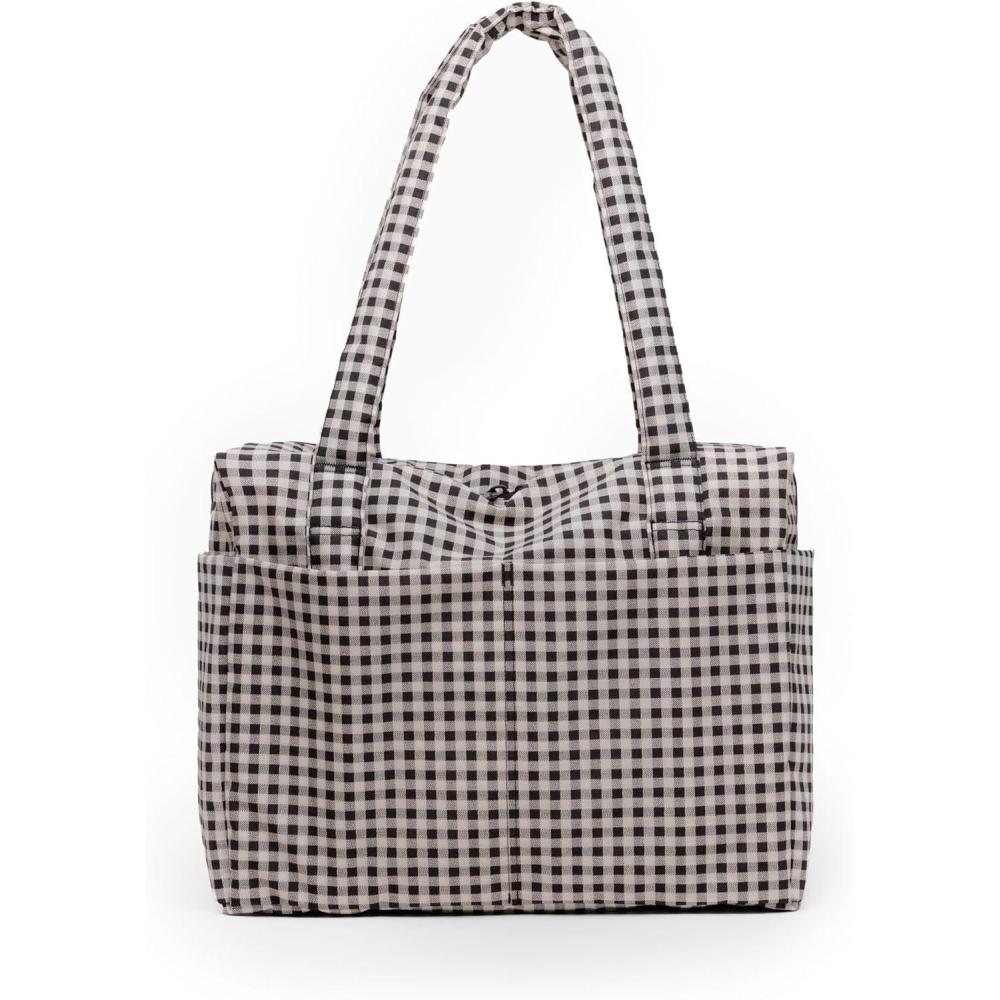 imageBAGGU Small Cloud CarryonBlack  White Gingham