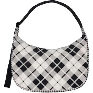 BAGGU Large Nylon Crescent Bag(Mixed Plaid)