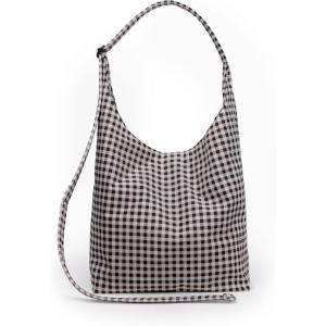 BAGGU Large Nylon Sling(Black & White Gingham)