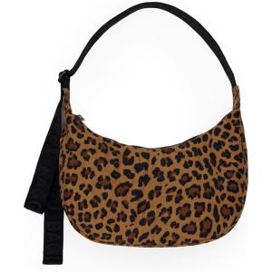 BAGGU Medium Nylon Crescent Bag(Leopard)