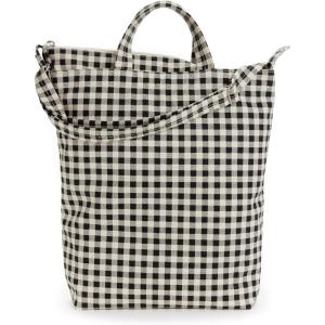 BAGGU Zip Duck Bag – Black & White Gingham