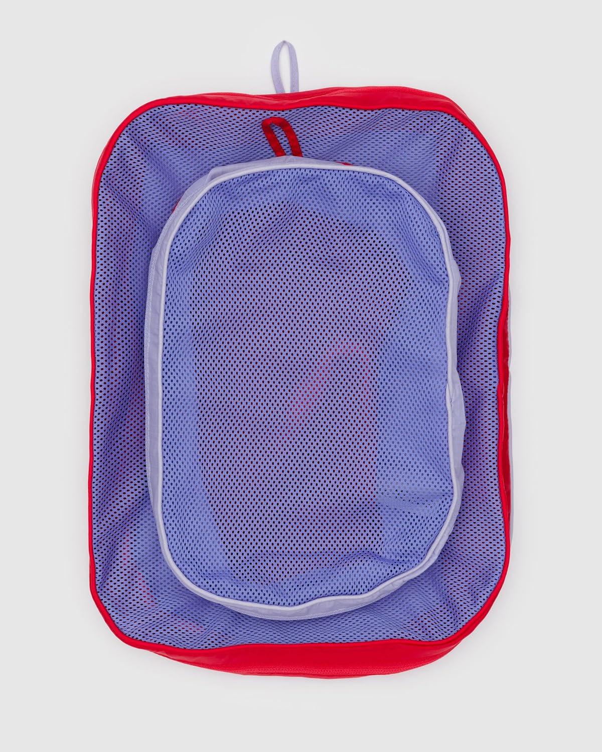 imageBAGGU Packing Cube Set Fancy AnimalsMesh Berry Mix