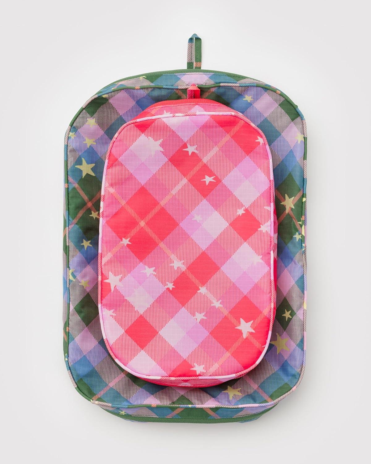 imageBAGGU Packing Cube Set Fancy AnimalsStar Plaid