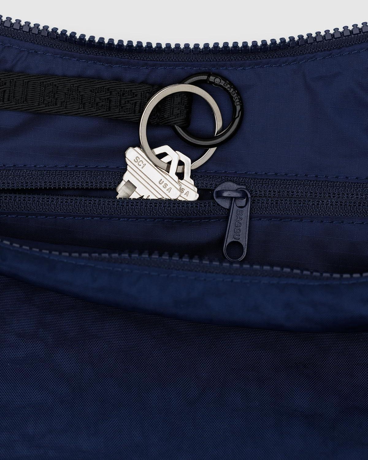 imageBAGGU Medium Nylon Crescent BagNavy