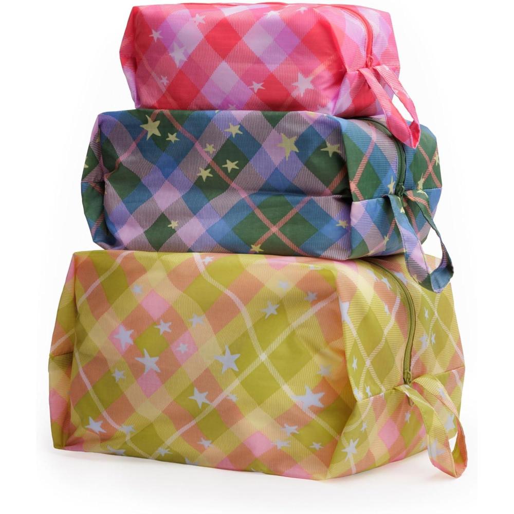 imageBAGGU 3D Zip Set Star Plaid