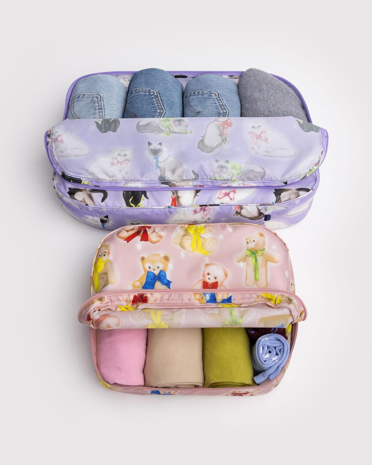 imageBAGGU Large Packing Cube Set Digital DenimFancy Animals