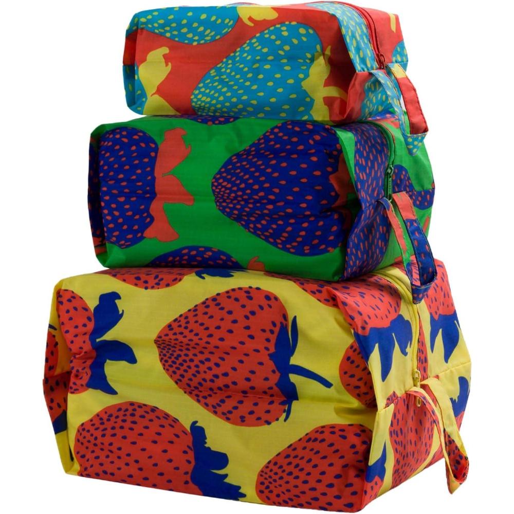 imageBAGGU 3D Zip Set Electric Strawberries