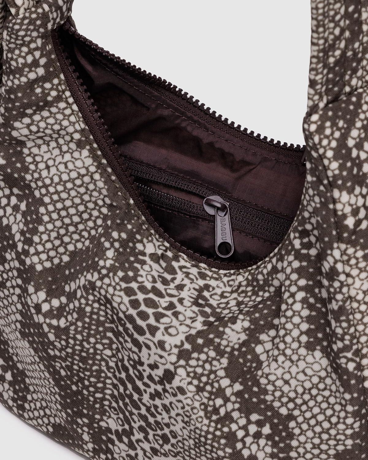 imageBAGGU Mini Nylon Shoulder Bag Snakeskin