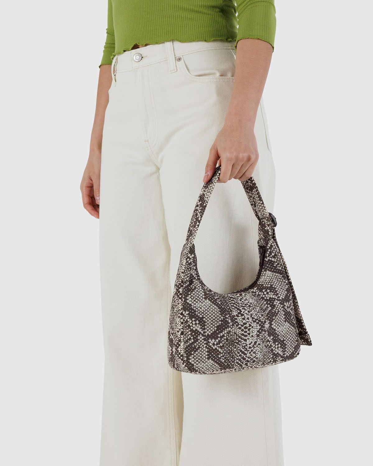 imageBAGGU Mini Nylon Shoulder Bag Snakeskin