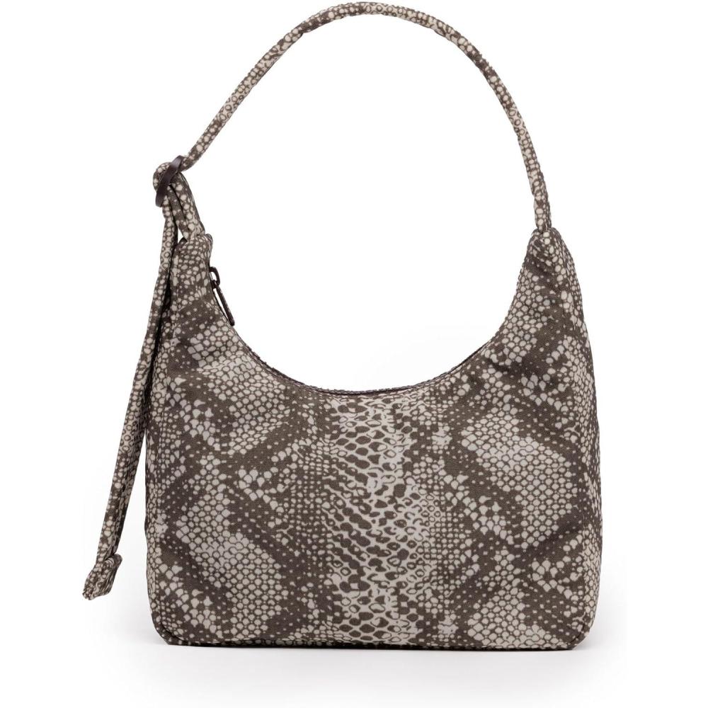 imageBAGGU Mini Nylon Shoulder Bag Snakeskin