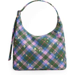 Baggu Nylon Shoulder Bag(Green Star Plaid)