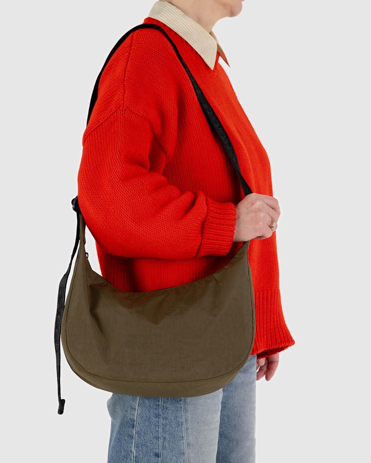 imageBAGGU Medium Nylon Crescent Bag Seaweed 47