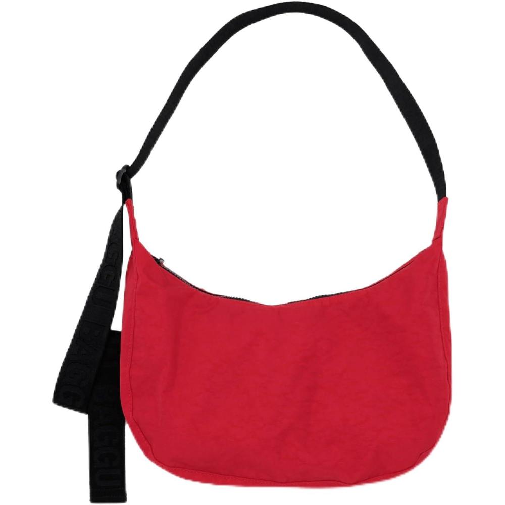 imageBAGGU Medium Nylon Crescent Bag Candy Apple 47