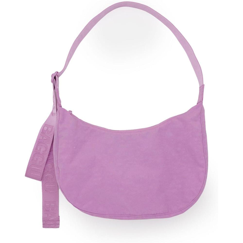 imageBAGGU Medium Nylon Crescent Bag Peony