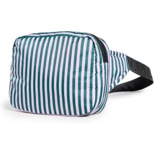 BAGGU Women’s Puffy Fanny Pack, Lilac Candy Stripe, One Size