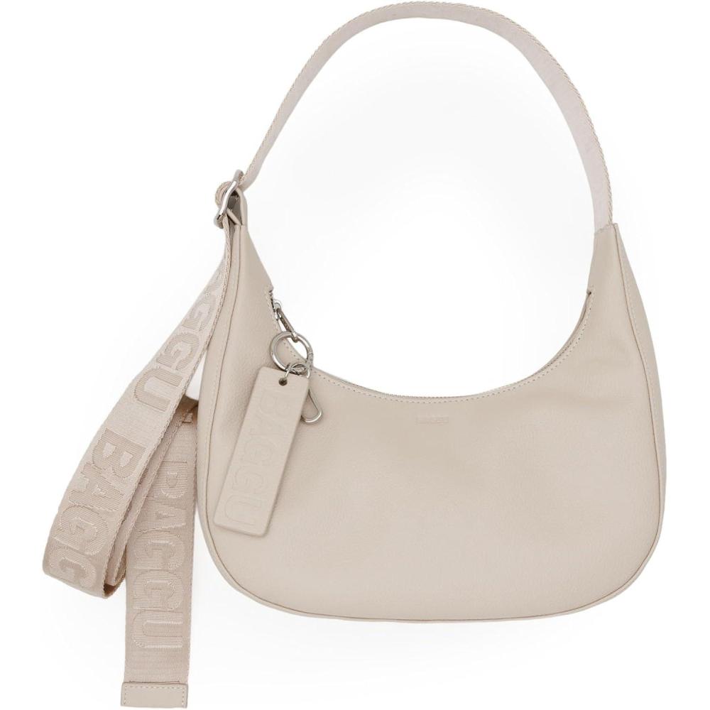 imageBAGGU Womens Small Recycled Leather Crescent BagIvory