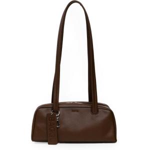 BAGGU Small Recycled Leather Bowler Bag – Brown