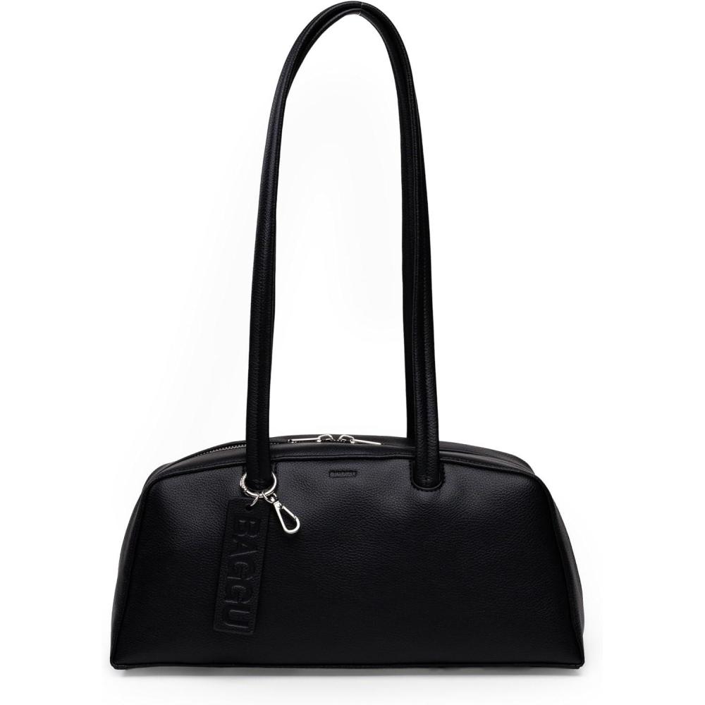 imageBAGGU Recycled Leather Bowler Bag Black