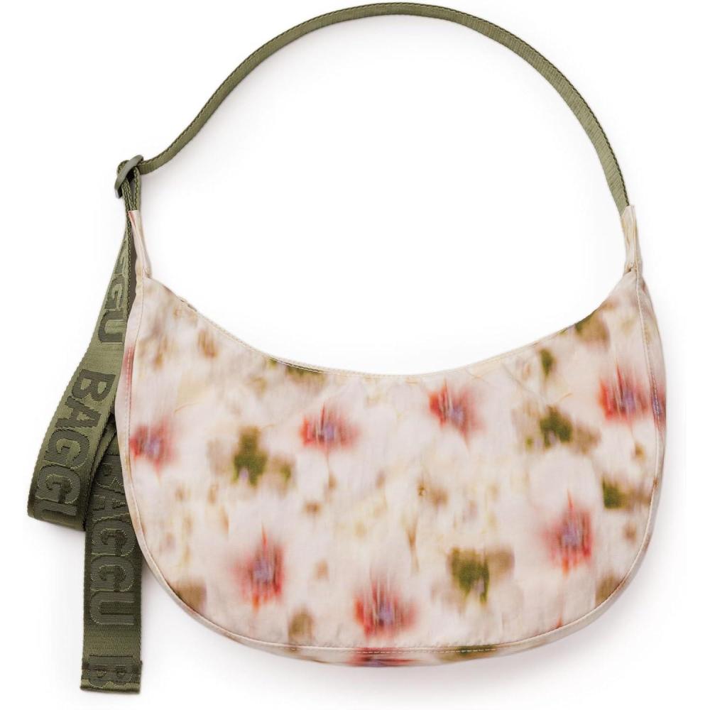 image:imageBAGGU Medium Nylon Crescent BagAbstract Floral