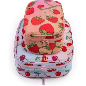 BAGGU Packing Cube Set – Mickey & Minnie(Berries)